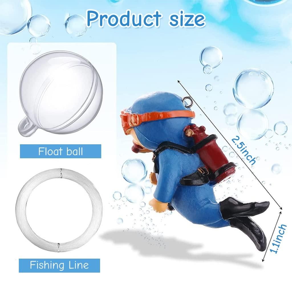 2pc Aquarium Diver Cartoon